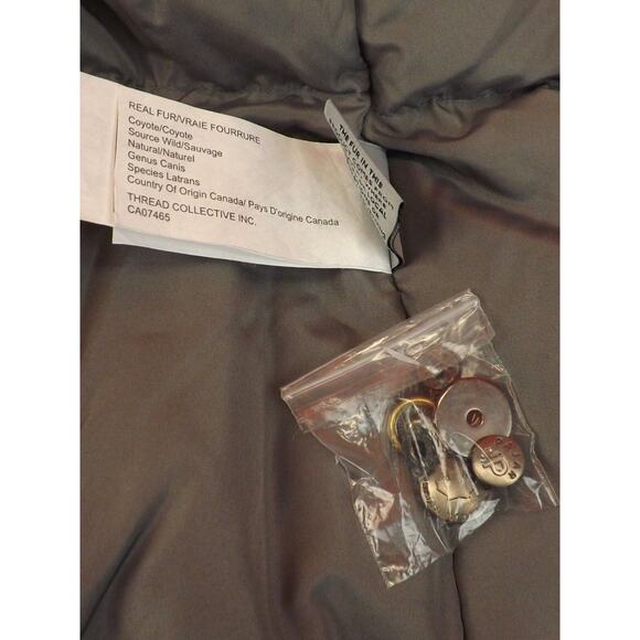 NWT PAJAR CANADA GRAY NYLON COYOTE FUR HOODIE WINTER JAMES GOOSE DOWN PARKA L - Picture 8 of 9